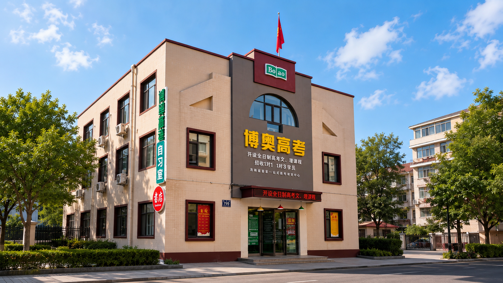 博奥教育培训学校校园入口